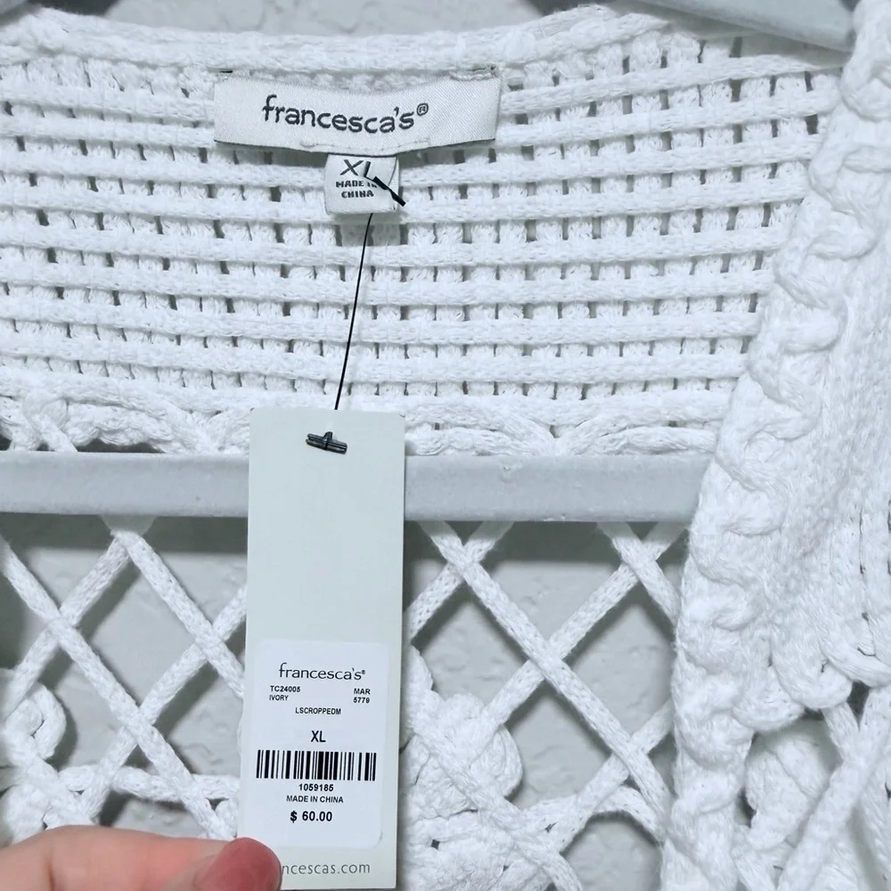 Francesca's Pam Floral Macrame Cardigan - Picture 5 of 12